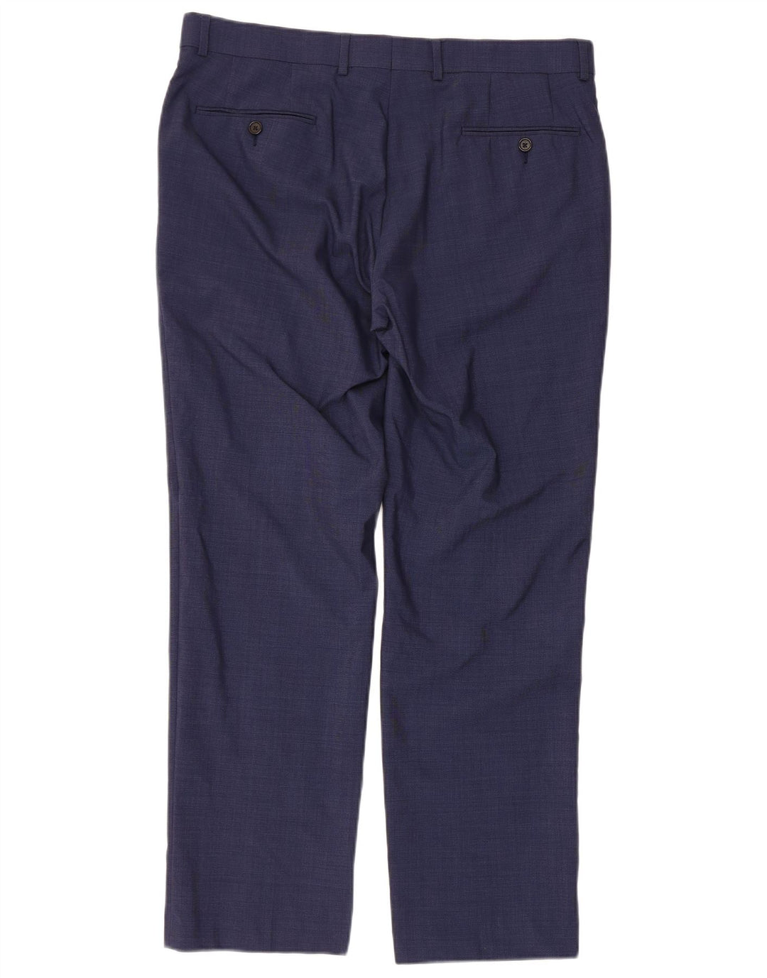 RALPH LAUREN Pantalon de Costume Droit Homme W34 L30 Bleu Marine Laine