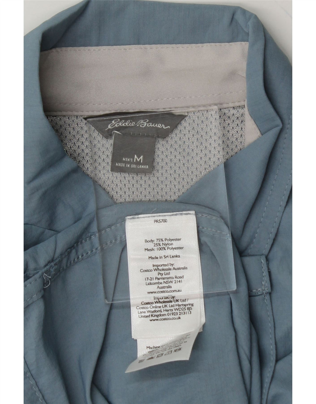 EDDIE BAUER Mens Shirt Medium Blue Polyester Vintage Eddie Bauer and Second-Hand Eddie Bauer from Messina Hembry 