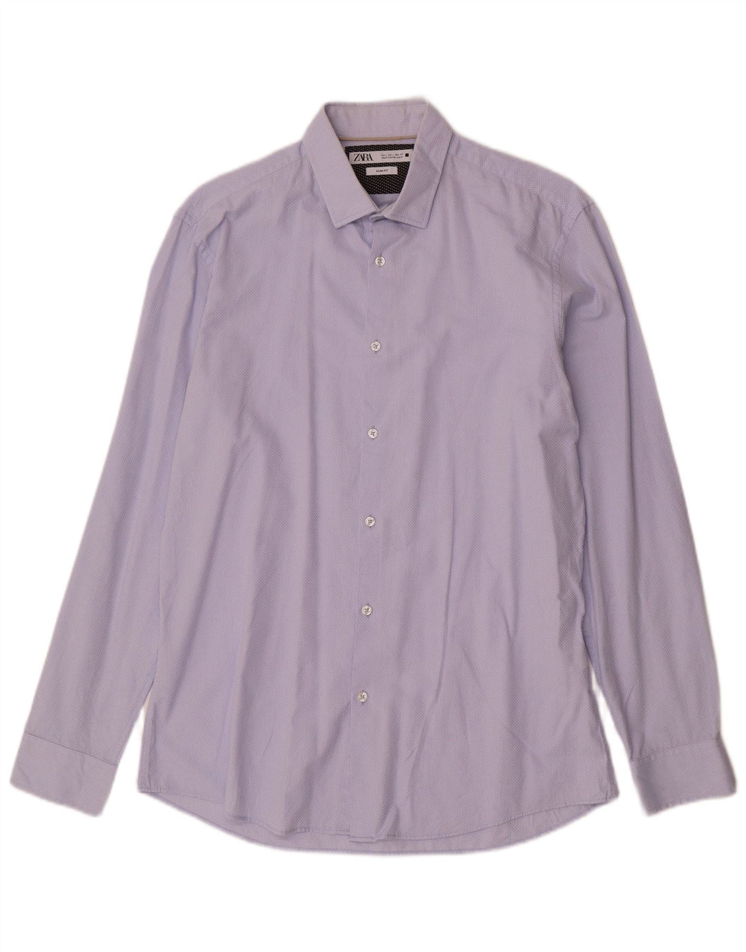 Zara Chemise Slim Fit Homme Bleu Coton