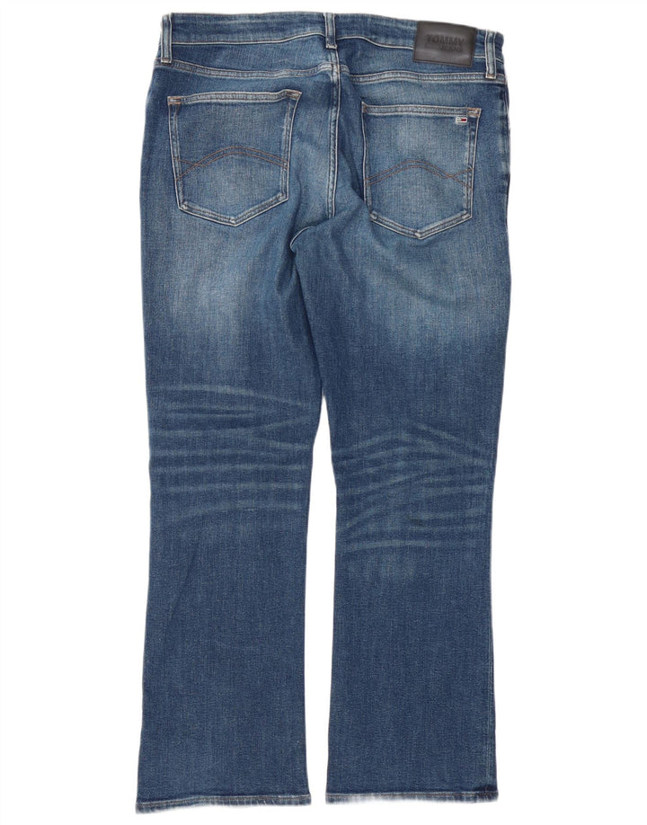 TOMMY HILFIGER Jean Bootcut Homme W34 L30 Bleu Marine Coton
