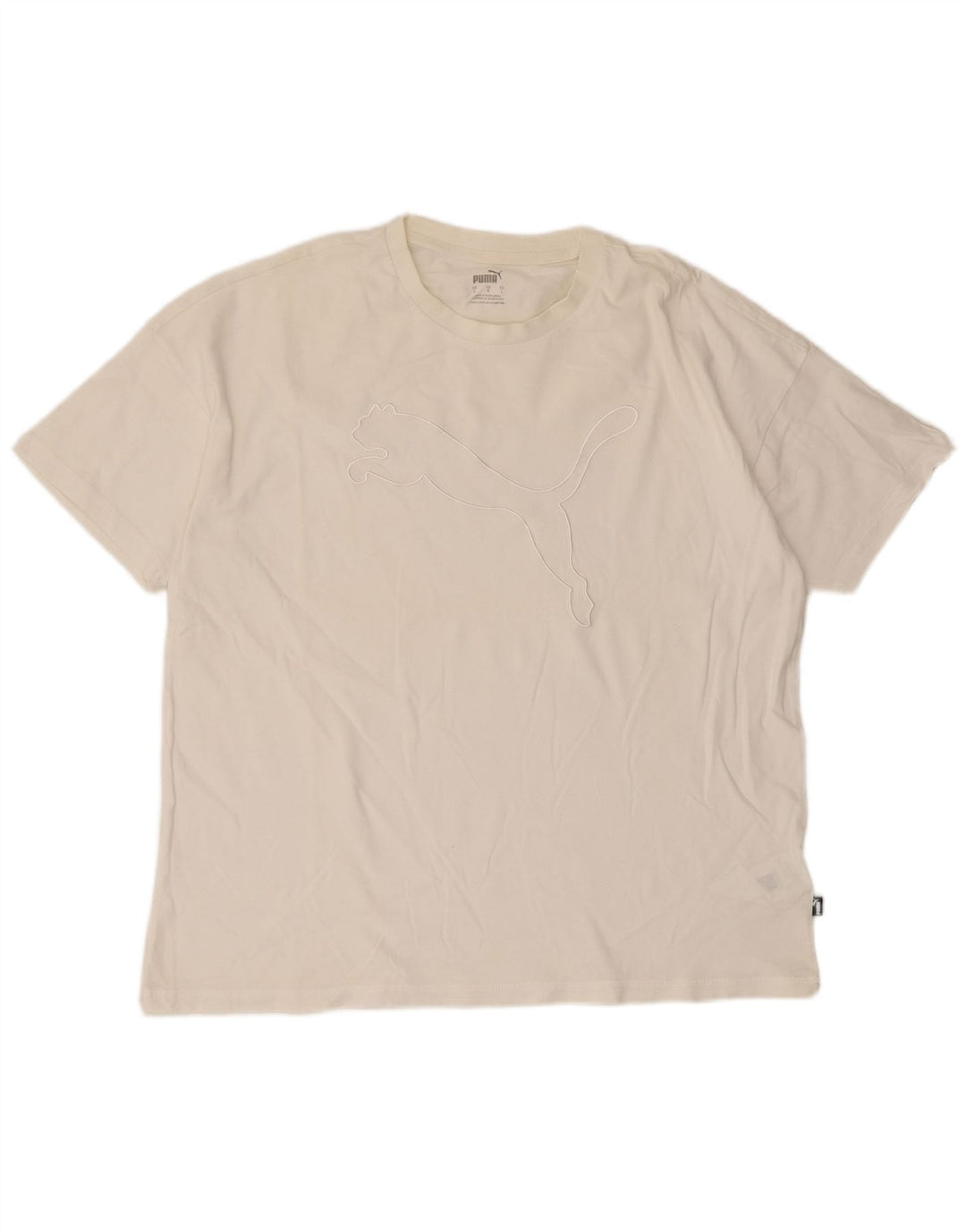 Puma T-shirt graphique pour hommes, grand, blanc, coton