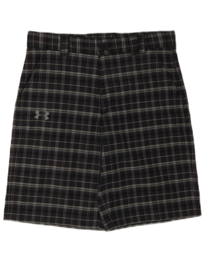 UNDER ARMOUR Short chino pour garçon 11-12 ans Large W26 Gris à carreaux Polyester