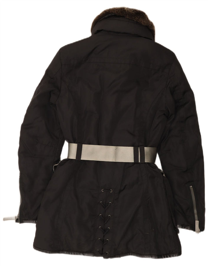 PEUTEREY Veste Parka Femme EU 40 Moyen Noir Polyamide