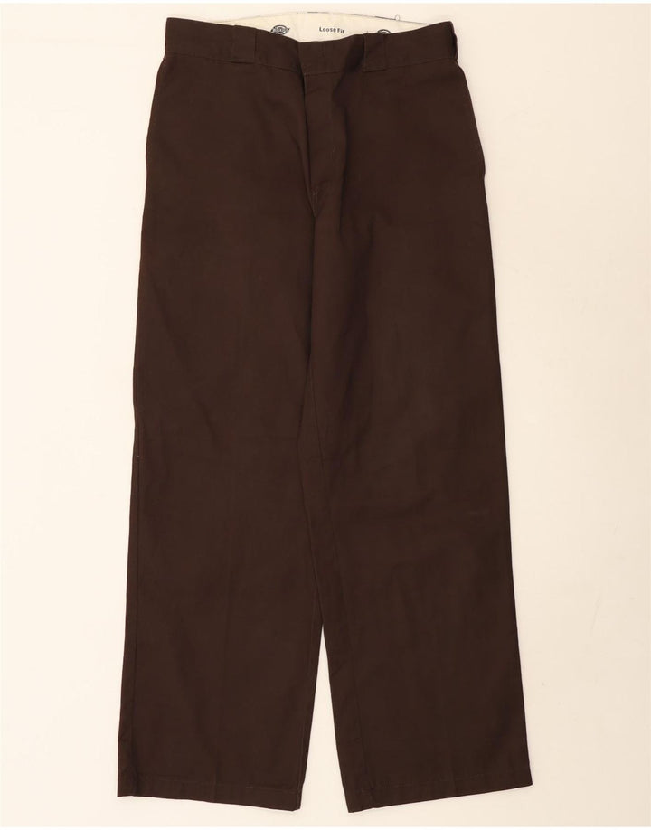 Dickies Pantalon cargo coupe ample pour homme W32 L32 Marron Polyester