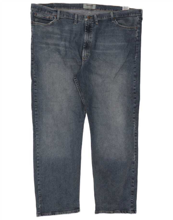 Wrangler Jean droit homme W52 L32 bleu coton
