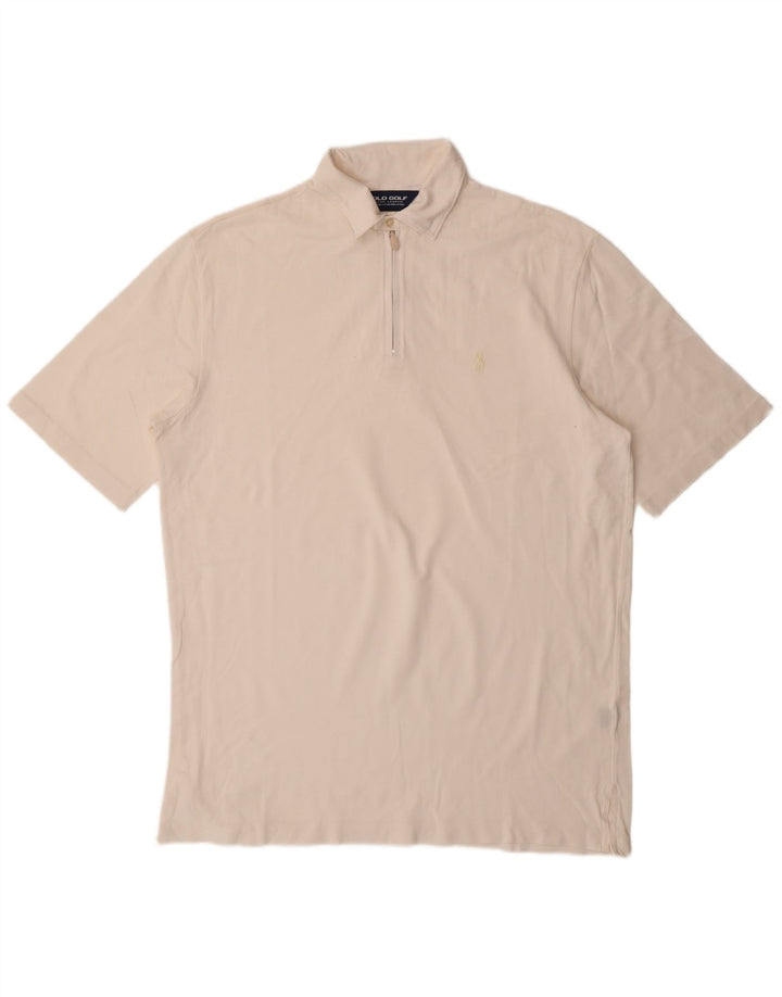 RALPH LAUREN Polo Homme Blanc Moyen Coton