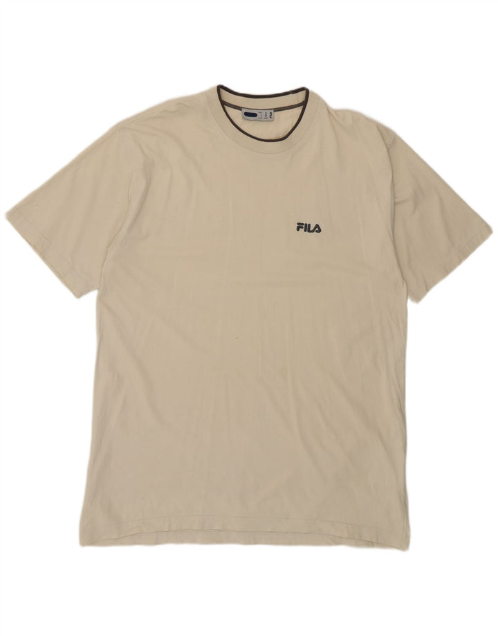 Fila T-Shirt Homme Top XL Beige Coton