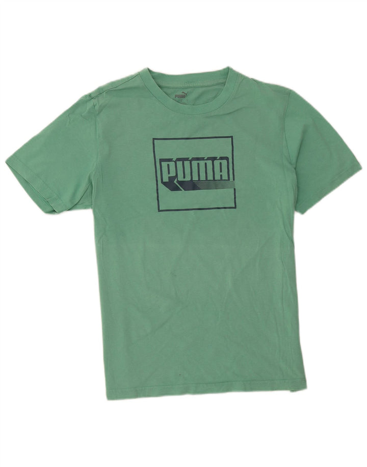 Puma T-Shirt Graphique Homme Turquoise Moyen Coton