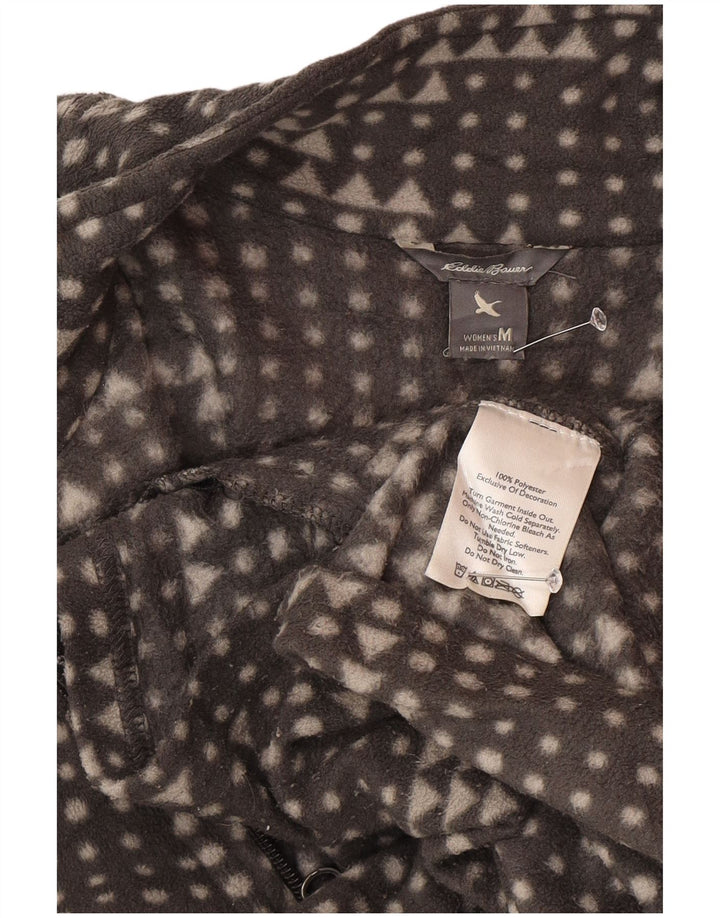 Eddie Bauer Veste polaire pour femme UK 14 Polyester géométrique gris moyen