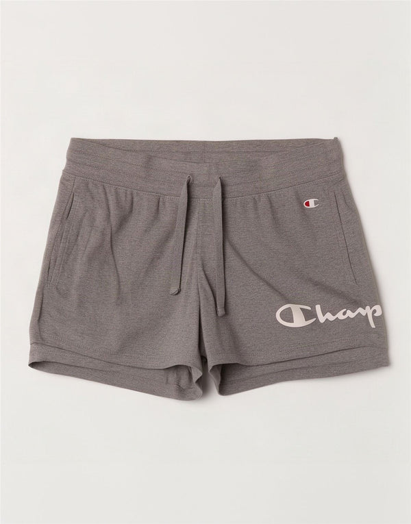 Champion Short de sport graphique pour femme UK 6 XS Gris moucheté