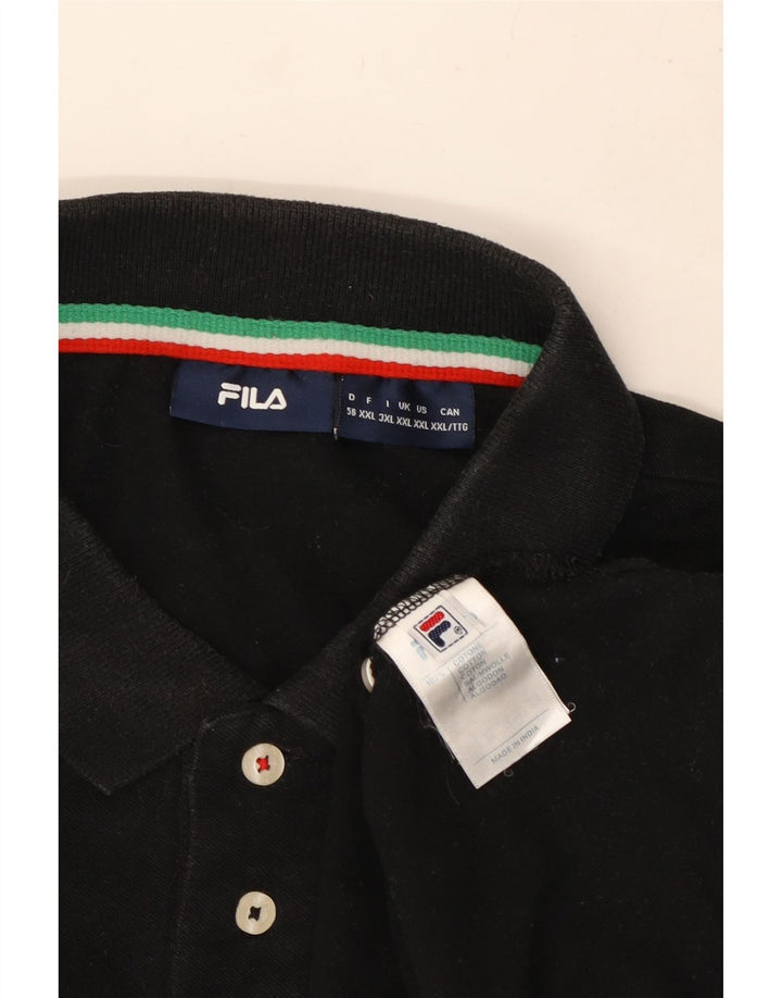 FILA Polo Homme 2XL Noir Coton