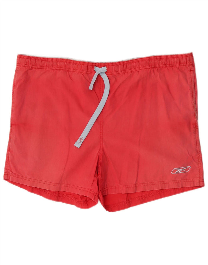 Reebok Short de Bain Homme Rouge Moyen Polyester Sports