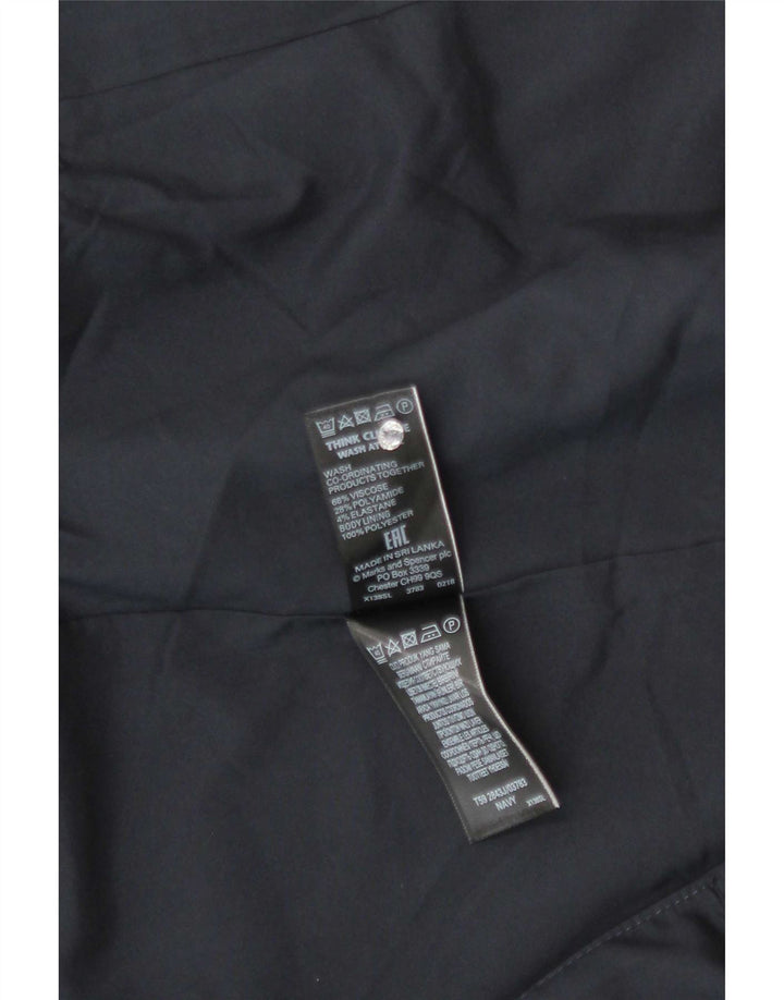 Marks & Spencer Veste blazer à 2 boutons pour femme UK 16 Large Bleu marine Viscose