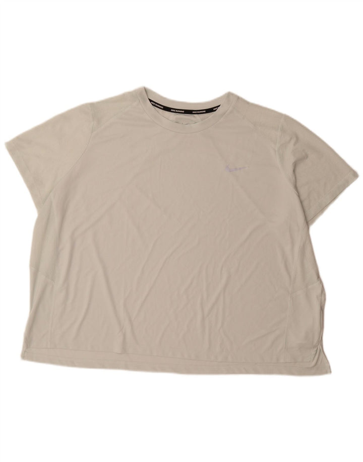 Nike T-shirt Dri Fit pour homme en polyester blanc cassé 3XL