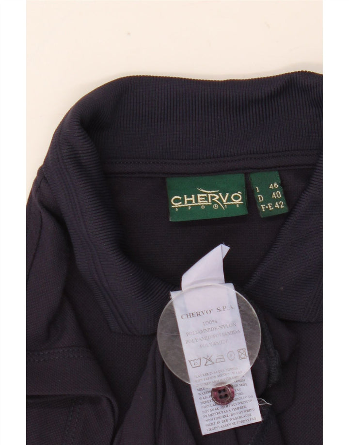 Chervo Polo Femme Sans Manches IT 46 Large Bleu Marine Polyamide
