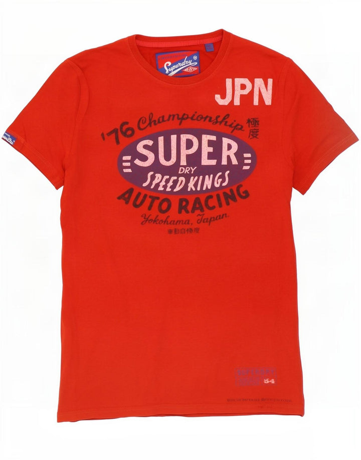 Superdry T-Shirt Graphique Homme Rouge Moyen Coton