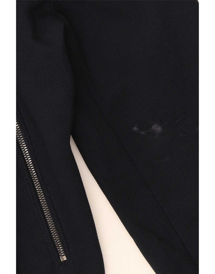 Zara Mens Bomber Jacket UK 36 Small Bleu Marine Polyester