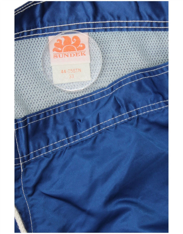 Sundek Short de Bain Homme Nylon Rayé Bleu Moyen