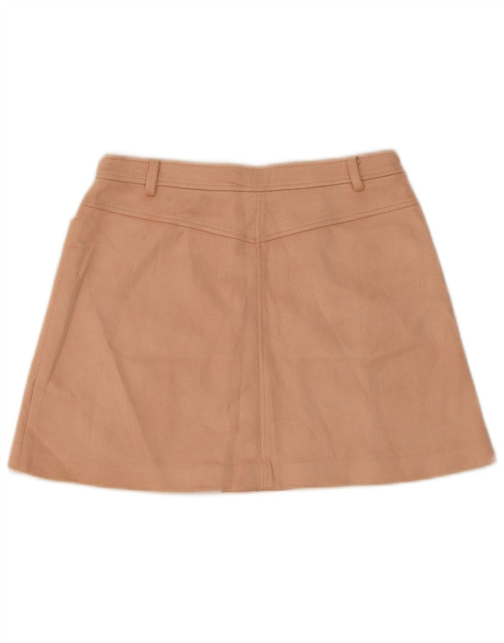 Zara Femme Mini Jupe Moyenne W28 L15 Beige Polyester