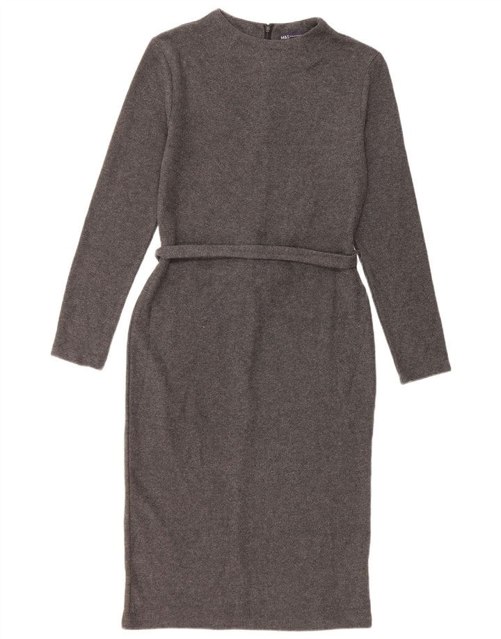 Marks & Spencer Robe pull pour femme UK 10 Petit coton gris
