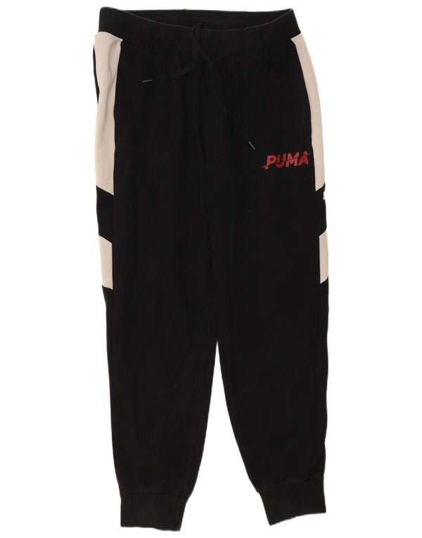 Puma Pantalon de survêtement pour homme en coton color block Noir Taille L