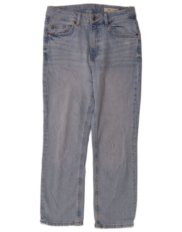 Marks & Spencer Jean slim pour femme UK 10 Small W28 L27 Bleu Coton