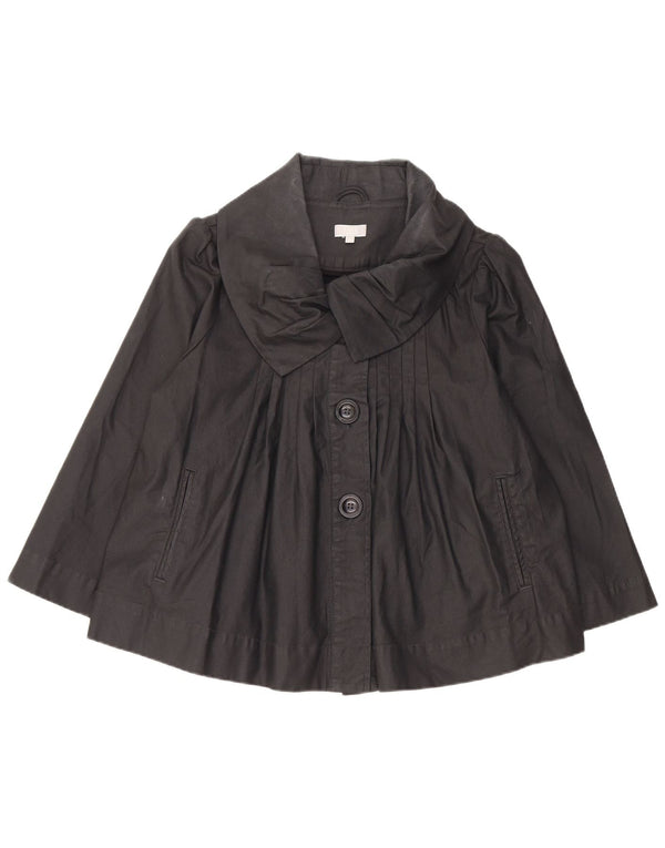 Topshop Veste bomber à manches 3/4 pour femme UK 14 Large Noir Coton