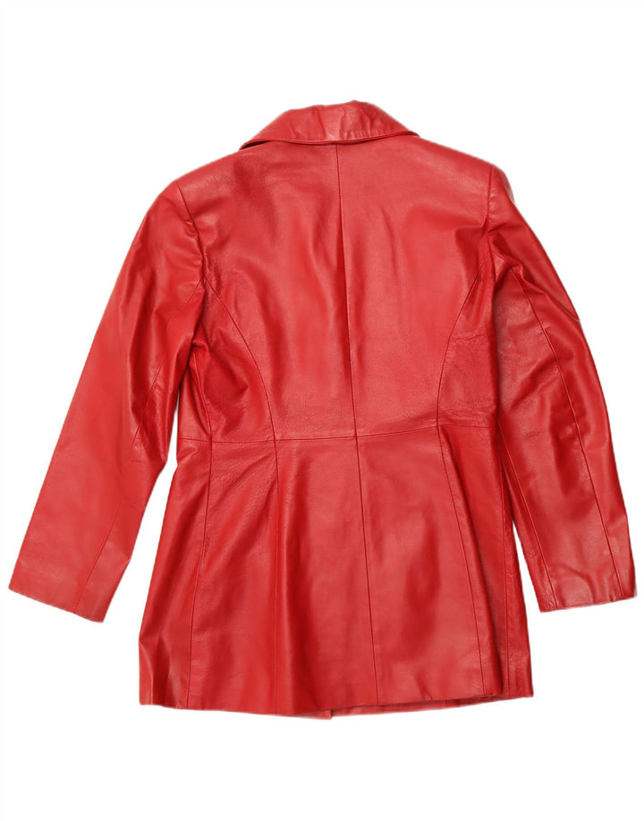 Veste en cuir femme VINTAGE IT 42 cuir rouge moyen