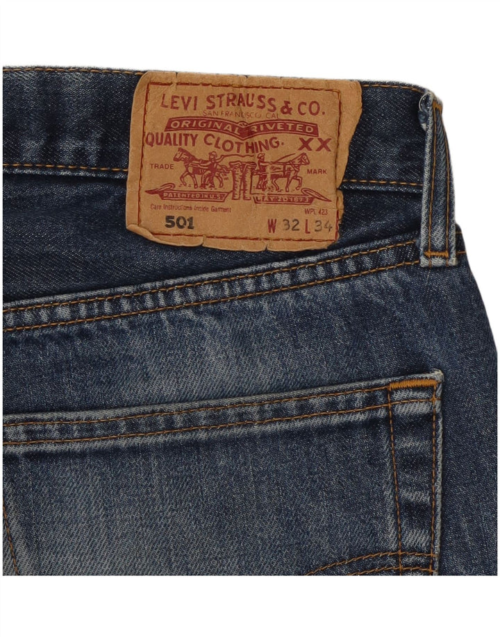 LEVI'S Bermuda 501 Denim Homme W32 Bleu Moyen Coton