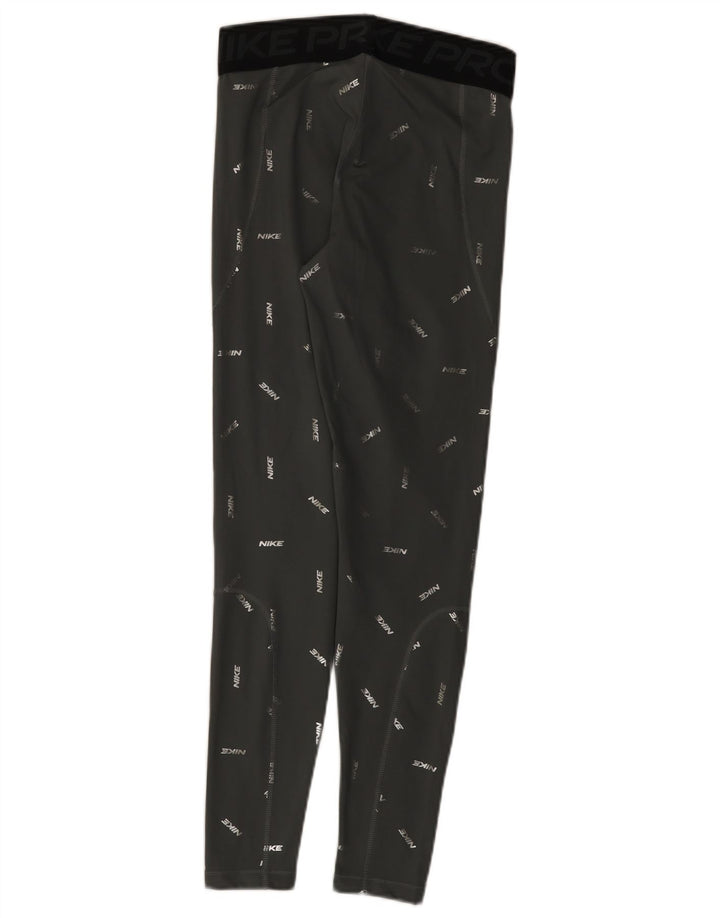 Nike Legging graphique Dri Fit pour femme UK 12 Gris moyen Polyester