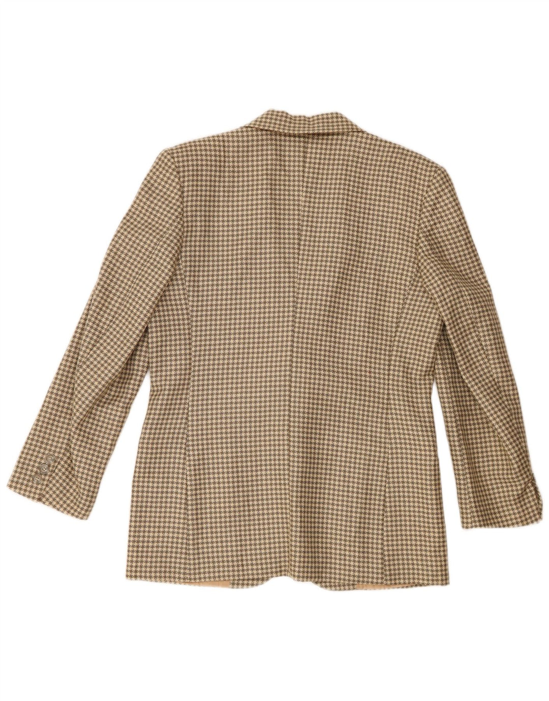 Anna Veste Blazer 2 Boutons Femme IT 44 Laine Pied-de-Poule Beige Moyen