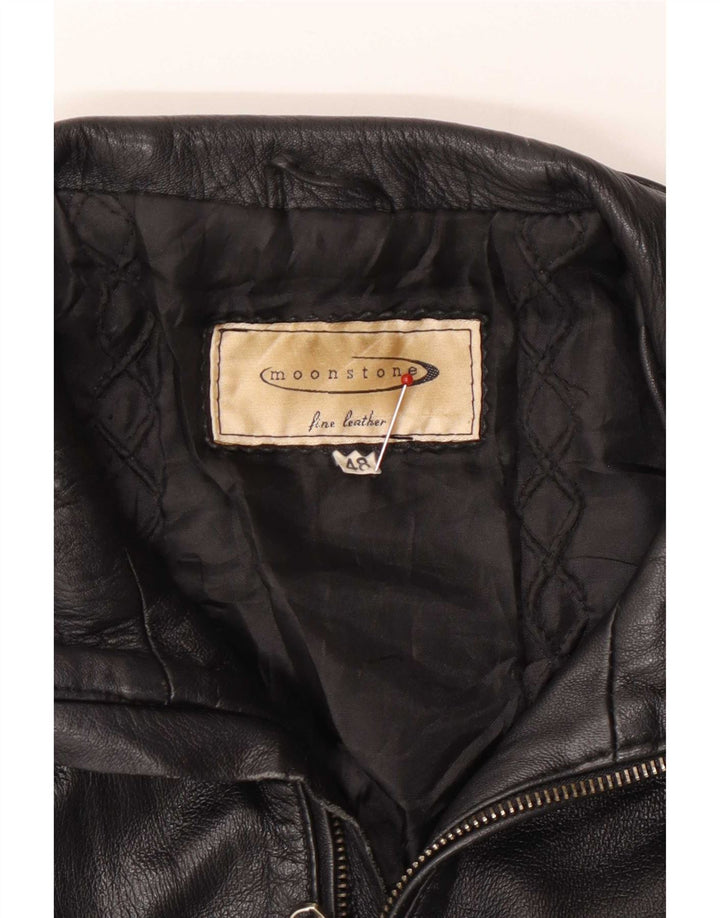 Moonstone Veste en cuir courte pour femme IT 48 XL Noir
