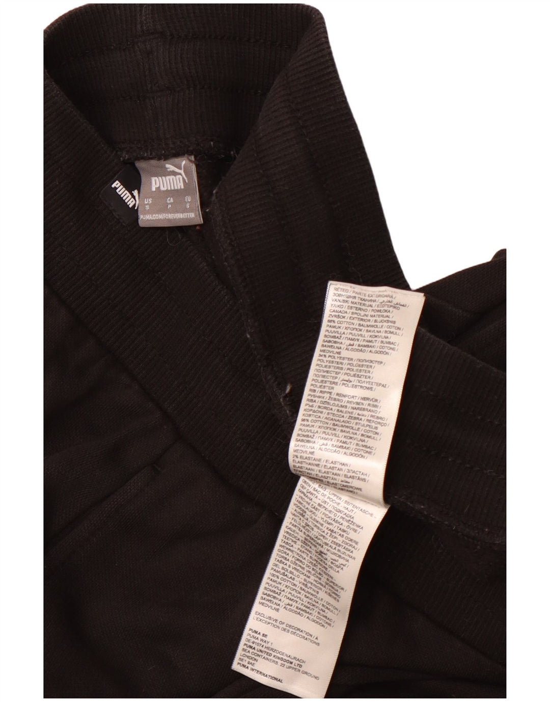 Puma Pantalon de survêtement pour homme en coton noir Taille S