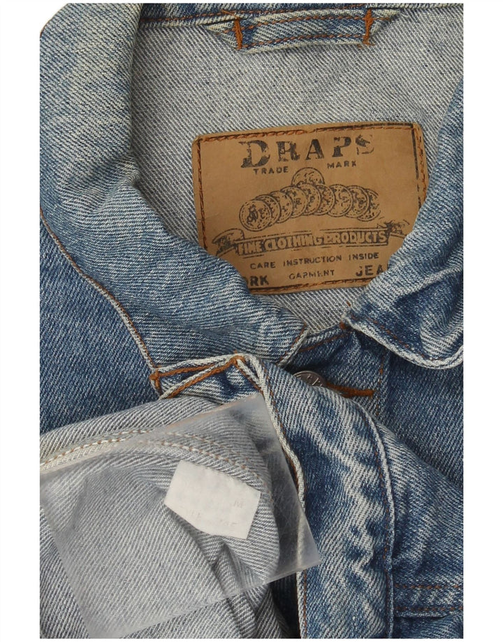 veste en denim surdimensionnée femme vintage UK 14 Bleu moyen