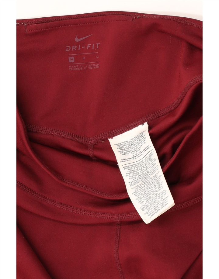 Nike Legging Dri Fit pour femme UK 12 Polyester bordeaux moyen