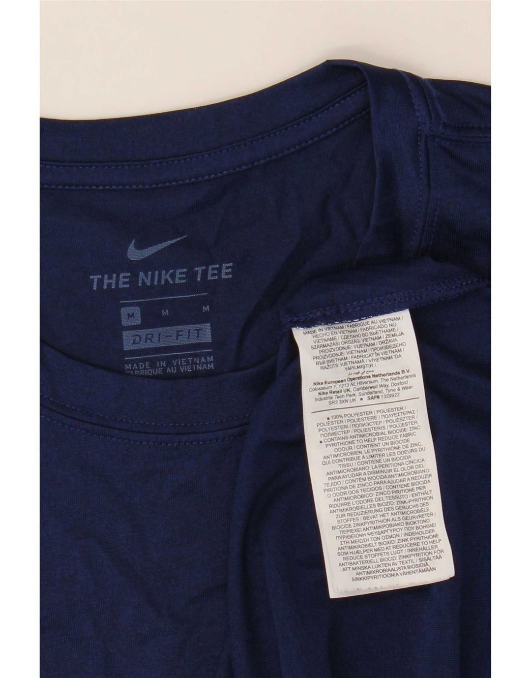 Nike Homme Dri Fit Graphic T-Shirt Haut Bleu Marine Moyen Polyester