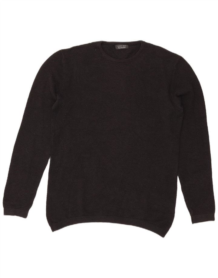 Zara Pull ras du cou pour homme, grand, noir