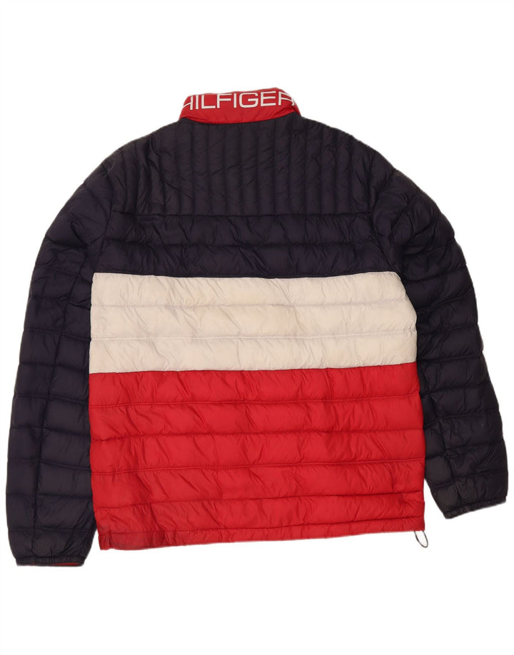 Tommy Hilfiger Veste matelassée pour homme UK 38 Bleu marine moyen Colourblock