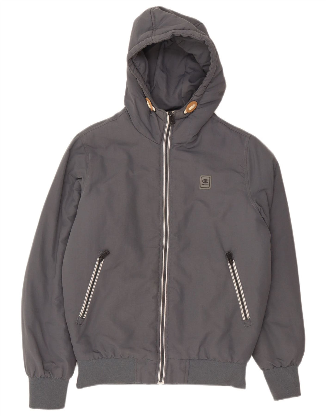Champion Veste bomber à capuche pour homme UK 36 Petit Gris