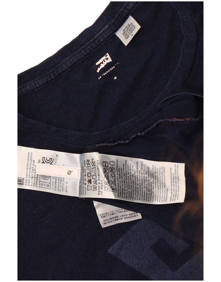 Levi's T-Shirt Graphique Homme Bleu Marine Moyen Coton