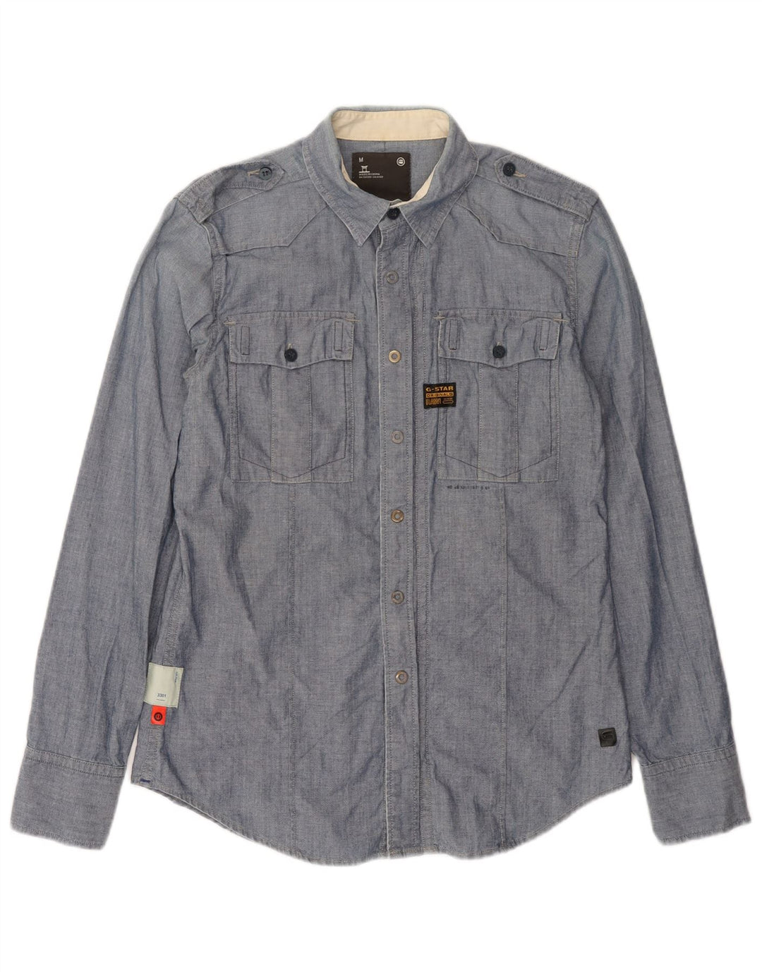 G-Star Chemise Militaire 3301 Homme Bleu Moyen Coton