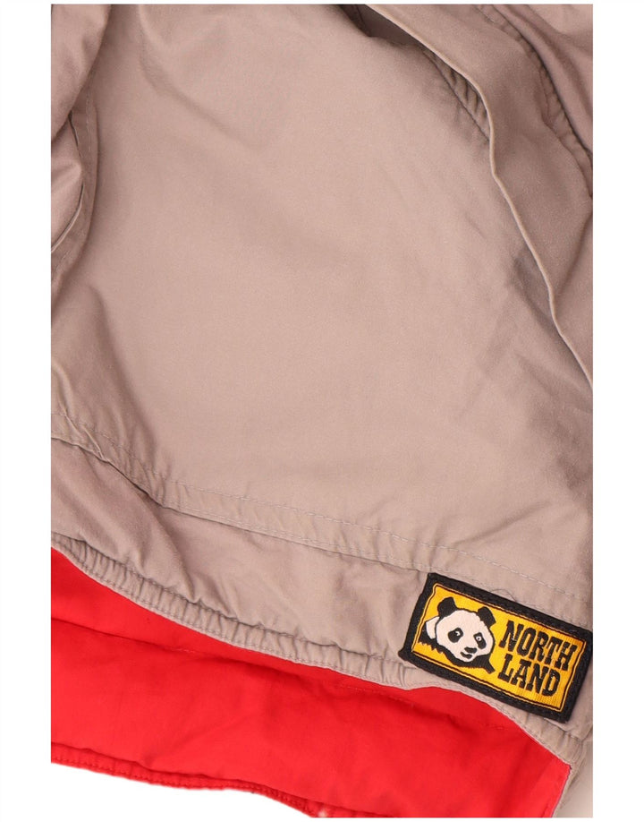 vintage Mens Réversible Rembourré Gilet UK 38 Moyen Rouge Coton