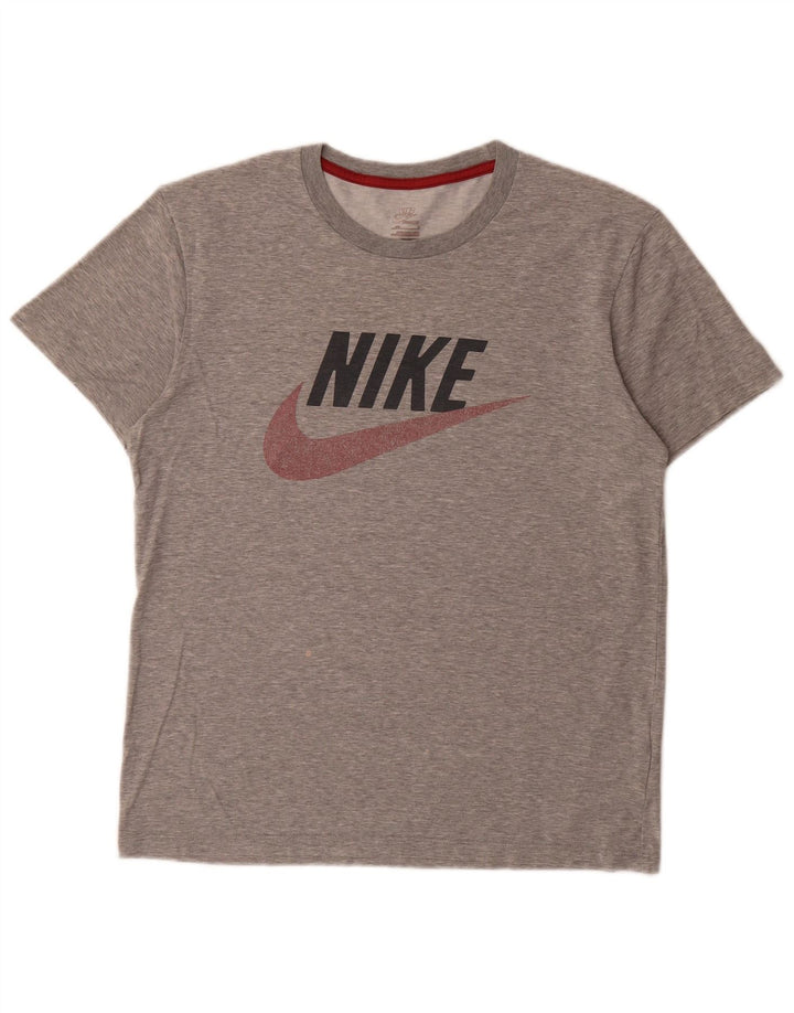 Nike T-shirt graphique pour hommes, petit, gris, coton