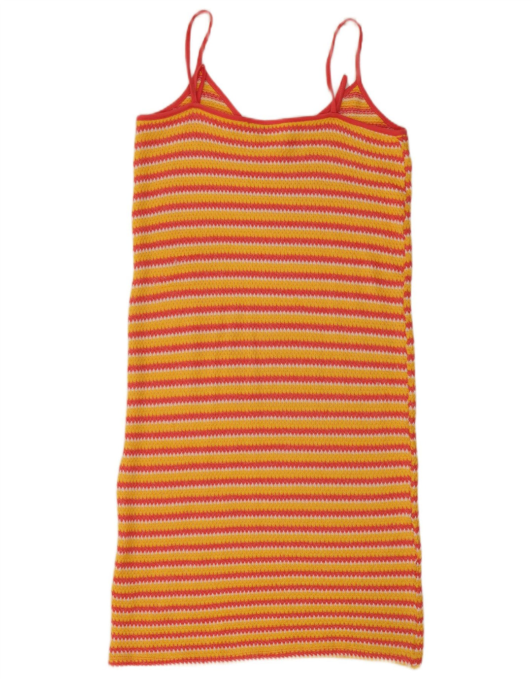 Zara Robe d'été pour femme UK 12 Medium Jaune Rayé