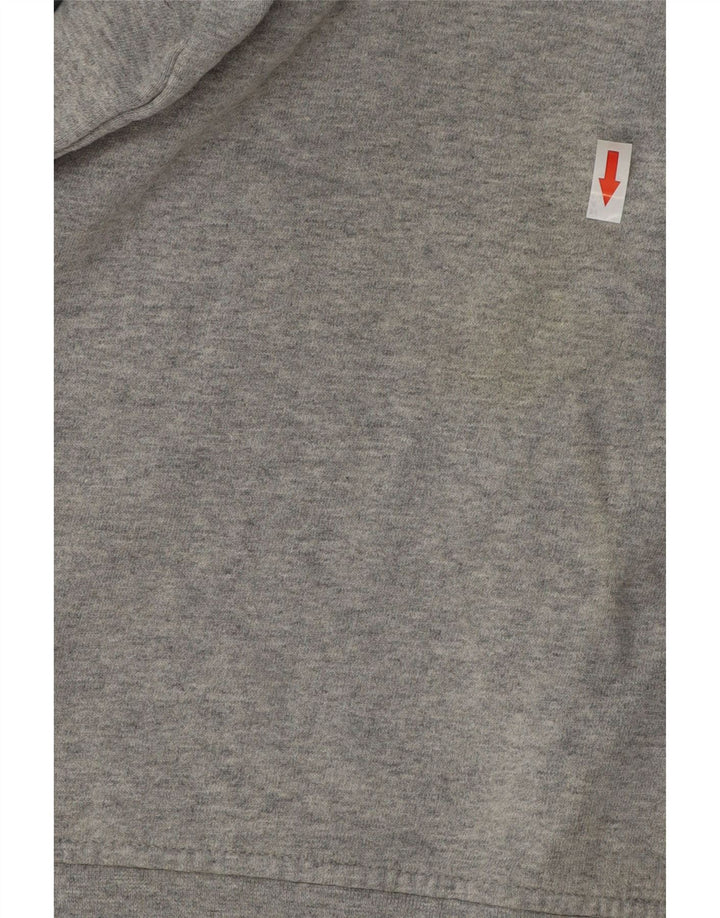 ADIDAS Pull à capuche zippé pour homme en coton color block gris moyen