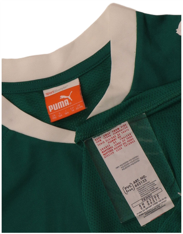 PUMA T-Shirt Graphique Garçon 13-14 ans Vert Polyester