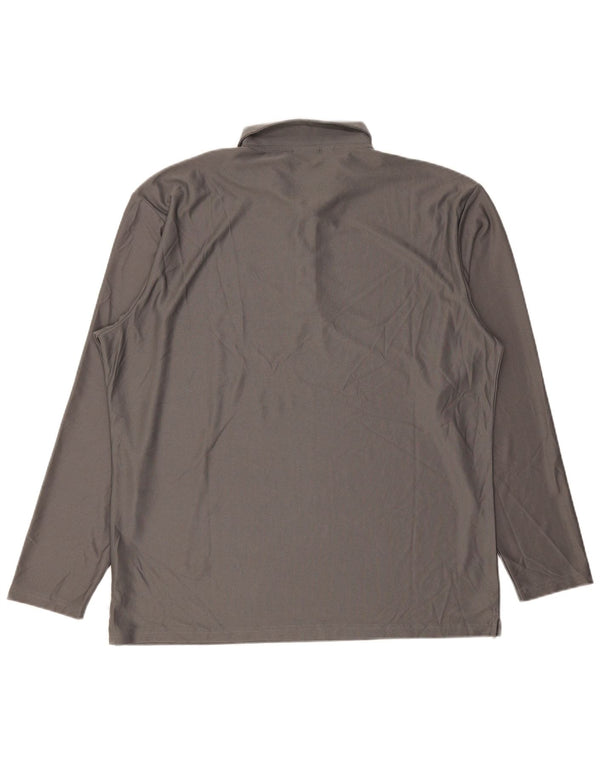 Calvin Klein Polo de golf à manches longues pour homme Coupe classique 2XL Gris
