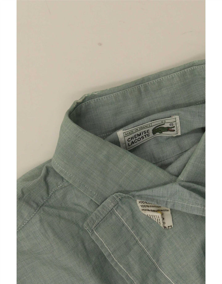 Lacoste Chemise Homme Taille 40 Coton Vert Moyen