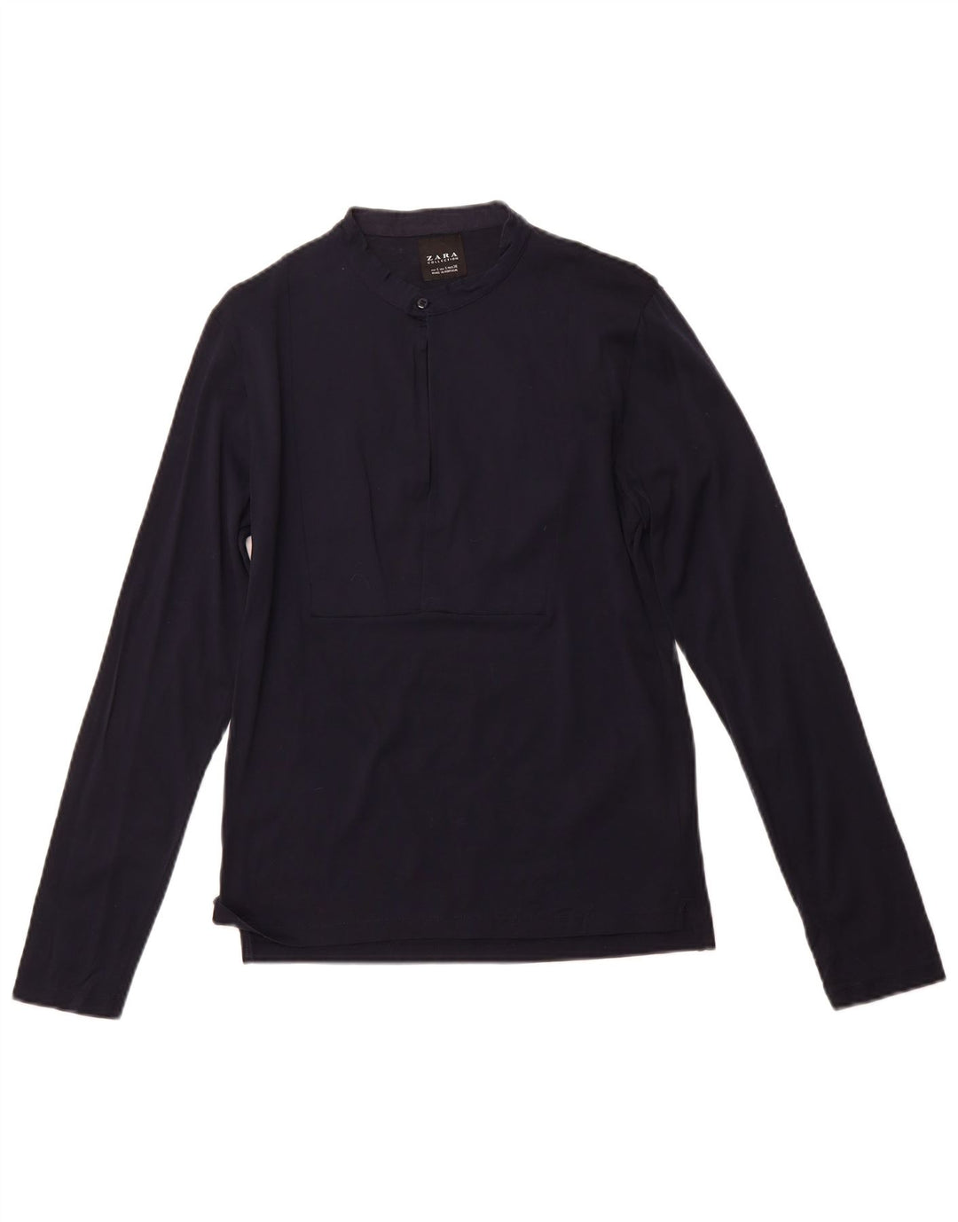 ZARA Chemise pull homme Small Bleu Marine Coton
