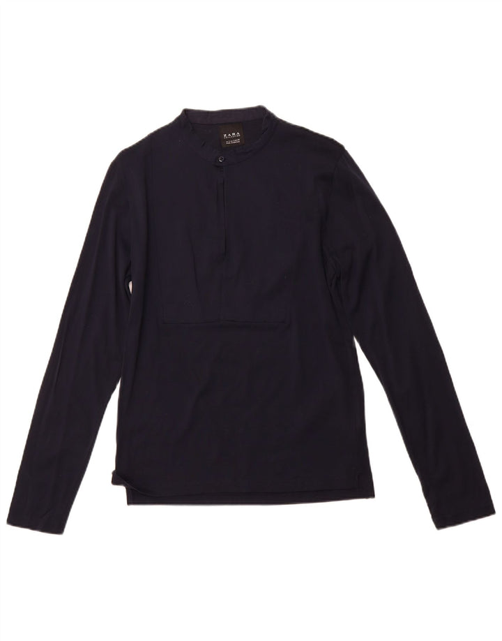 ZARA Chemise pull homme Small Bleu Marine Coton